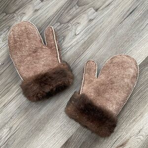 Brown vintage look Mittens